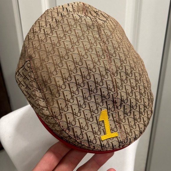 John Galliano for Christian Dior Rasta Logo Hat #1 Brown Trotter - Picture 2 of 11